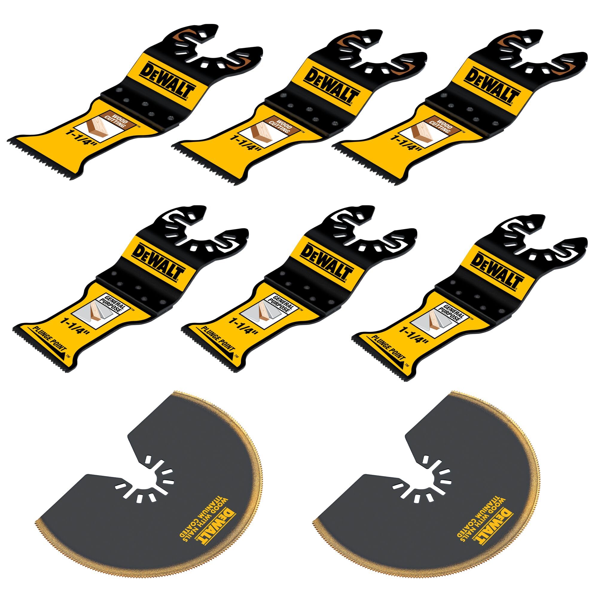 DEWALT Set di lame per utensili oscillanti multiuso da 8 pezzi (DWA428SET)