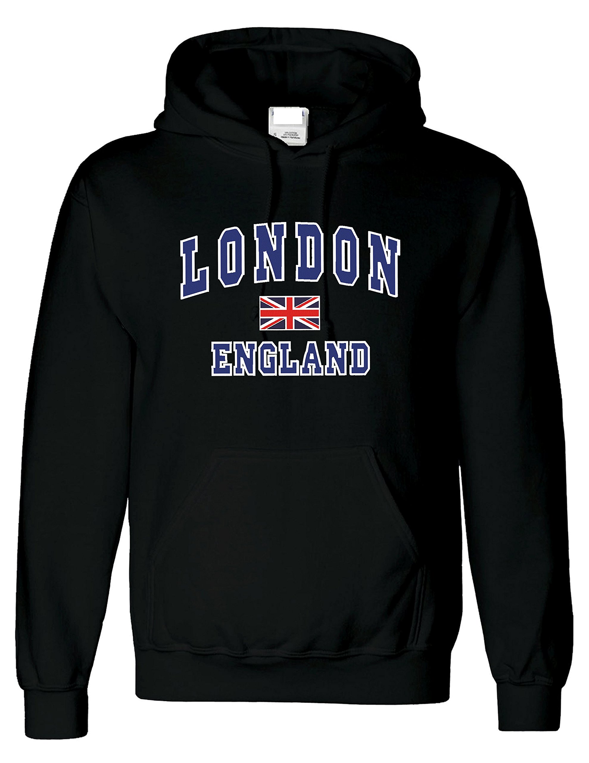 Snapit - Gildan London England Quality Printed souvenir Hoodies Black