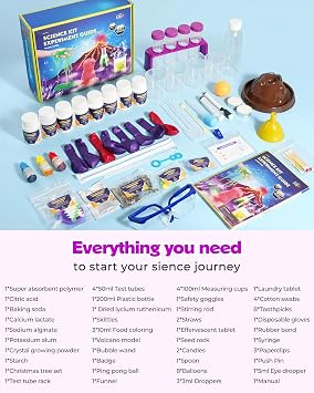 80+ Science Experiment Kit for Kids Ages 5-6-7-8, STEM Learning and Educational Toys, First Science Kit for Boys Girl Birthday Gifts