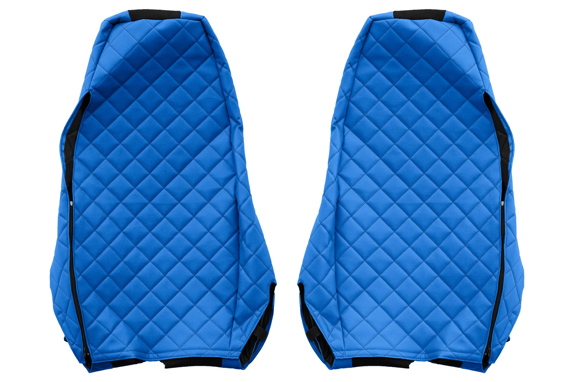 F-CORE Stoelhoezen vrachtwagen compatibel voor SCANIA S NEXTGEN R NEXTGEN 01.17- Bestuurder geïntegreerde Passagier hoofdsteun Standaard stoelen ZWART/ROOD