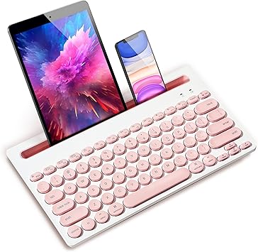 Amazon ワイヤレスキーボード Bluetoothタブレット用キーボーホスマホ用コンパクトかわいいキーボードピンク 3台デバイス同時接続可能 マルチデバイス対応のワンキー切り替え機能付き 英語配列 Pc用 Mac用 Ios Android Windowsに適応 Geceninov パソコン 周辺機器 通販 Amazon ワイヤレスキーボード Bluetoothタブレット用キーボーホスマホ用コンパクトかわいいキーボードピンク 3台デバイス同時接続可能 マルチデバイス対応のワンキー切り替え機能付き 英語配列 Pc用 Mac用 Ios Android Windowsに適応 Geceninov パソコン 周辺機器 通販