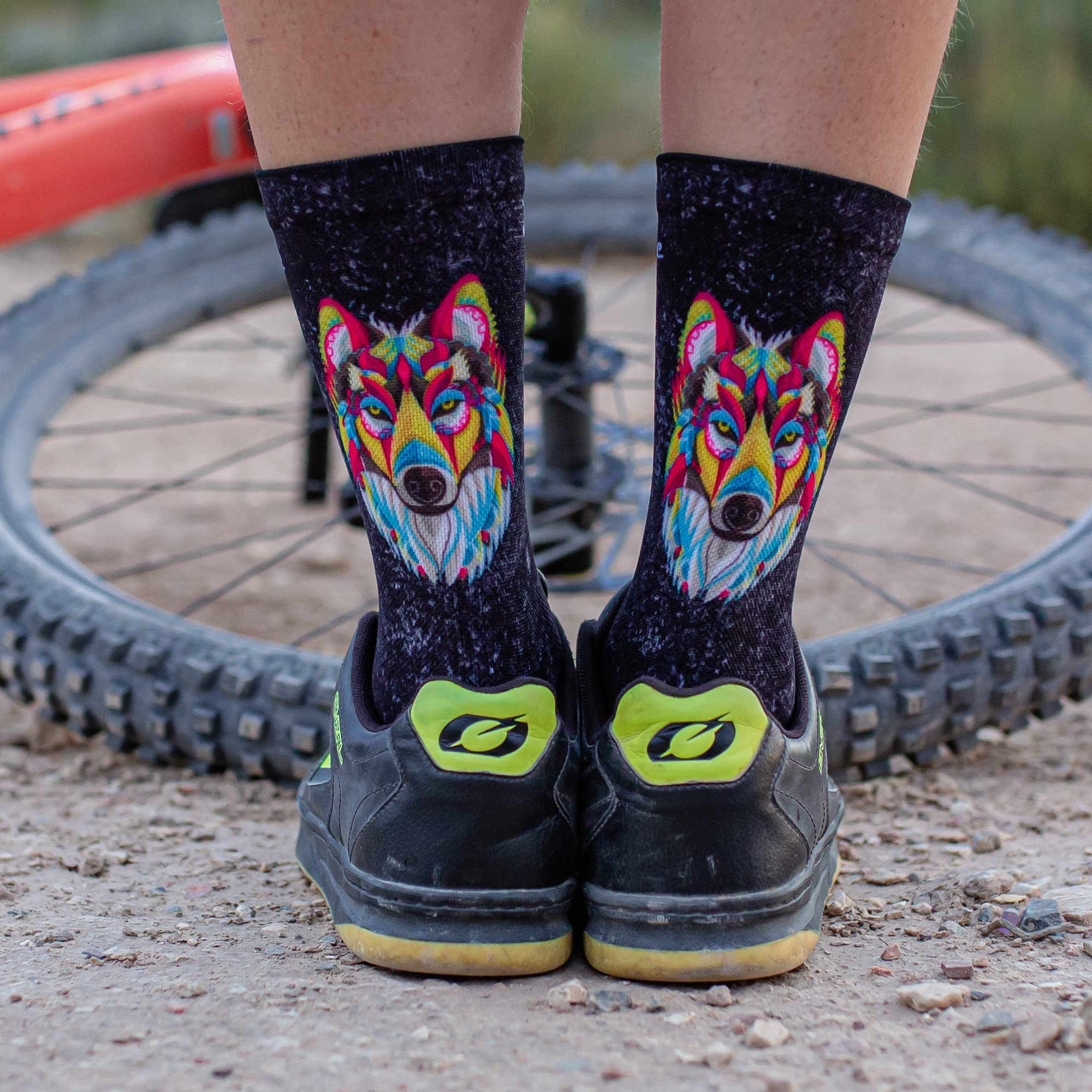 Calcetines Deportivos Hombre Mujer Estampados –Crossfit, Running, Ciclismo, MTB, Gym, Fitness y Senderismo – Transpirables, Antiampollas