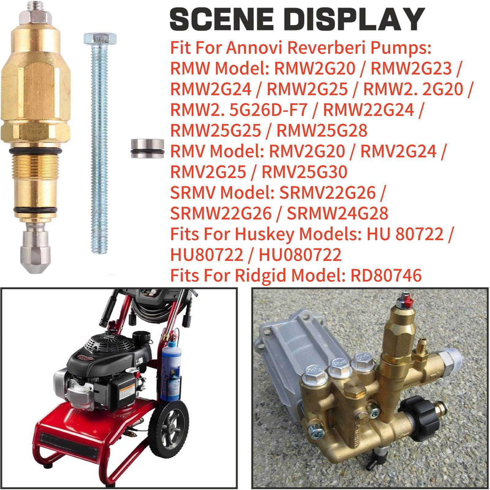 DAGIJIRD Kit de reconstrucción de válvula de descarga de bomba de lavado a presión AR42118 202328GS de repuesto para Annovi Reverberi RMW RMV SRMW
