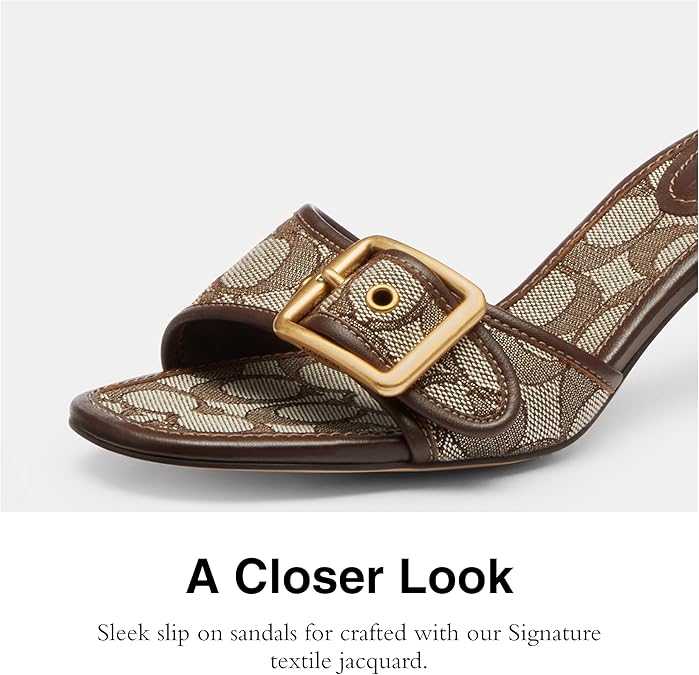 Coach Margot Sandals In Signature Jacquard