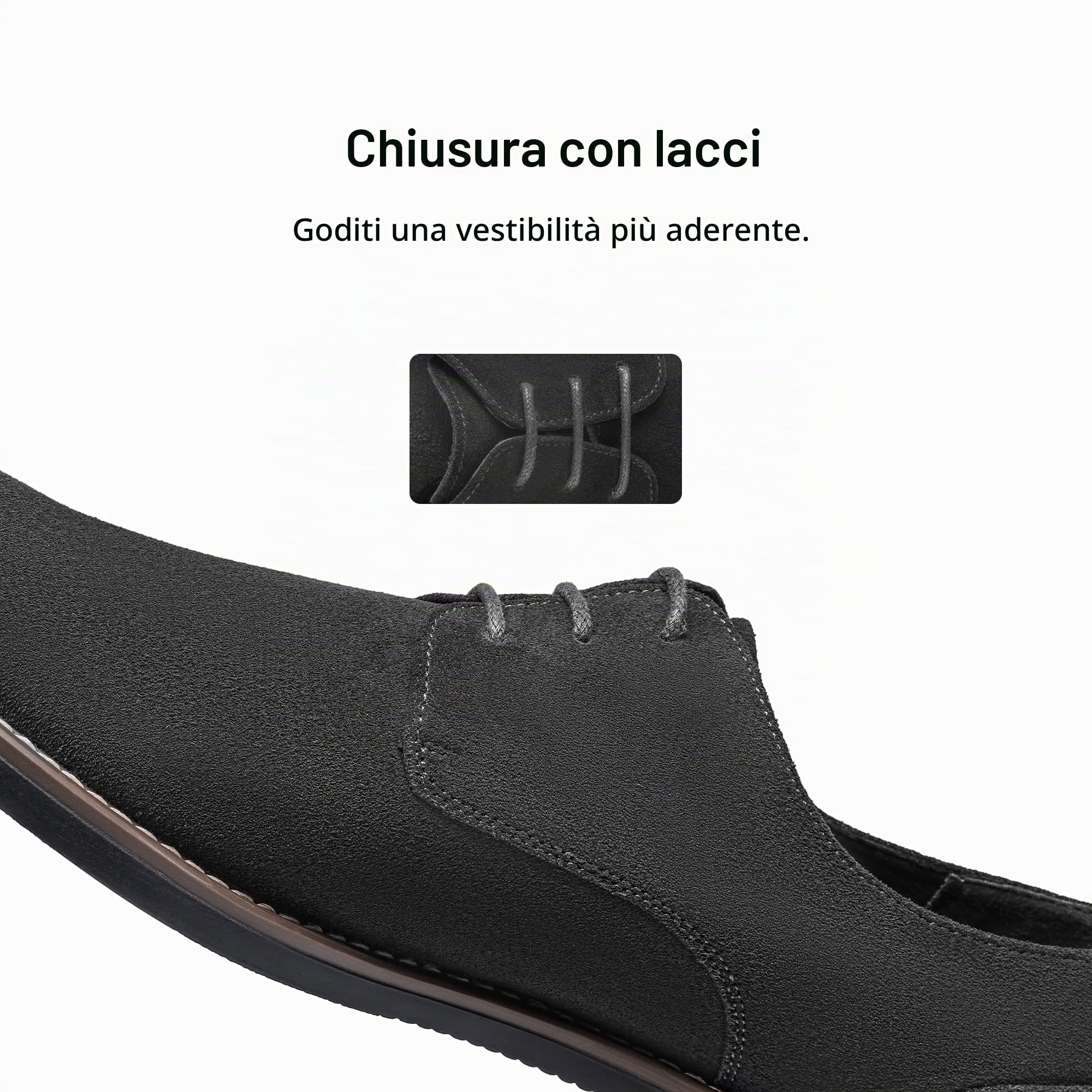 Bruno Marc Scarpe Oxford Uomo in Pelle,Grigio,42