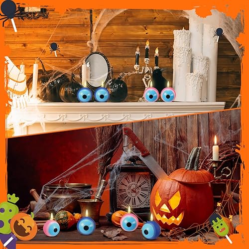 Miniatura 4 de 12 velas de Navidad de Halloween para el hogar, decoración de mesa de comedor, regalos de Papá Noel, velas de soya fantasma para suministros de