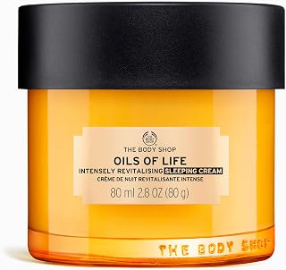 The Body Shop Oils Of Life Intensely Revitalising Sleeping Cream, 100% Vegan Night Cream, 2.7 Oz