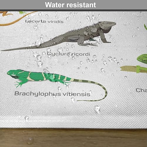 Miniatura 362 de Ambesonne Juego de 4 manteles individuales amarillos y azules, diseño de flores de primavera, flores vibrantes, manteles individuales de tela Azul