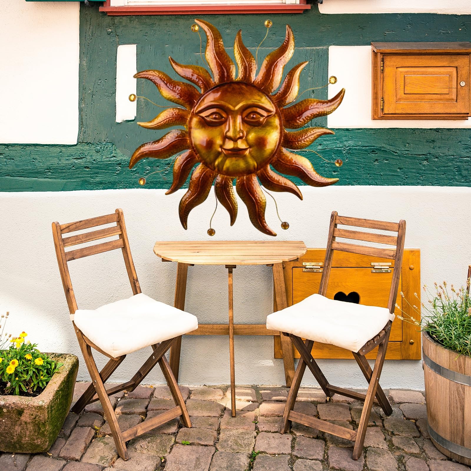 SagaSave 1 Décoration Murale En Métal En Forme De Soleil De