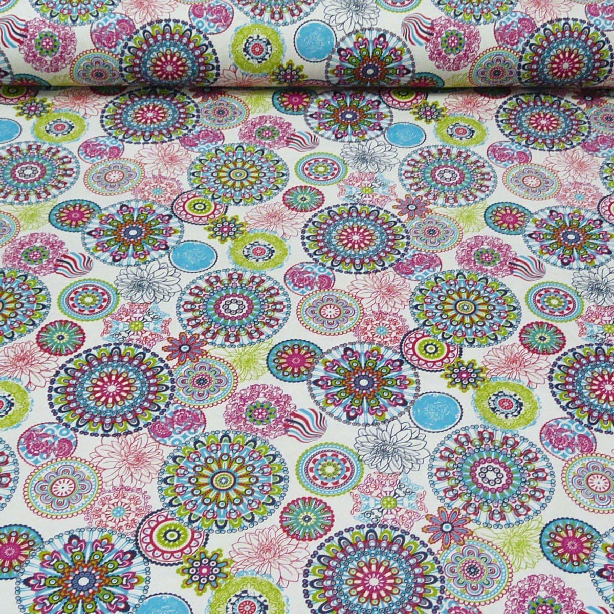 SCHÖNER LEBEN. Zugluftstopper Fenster mit Mandala Muster bunt, Auswahl:120cm Länge
