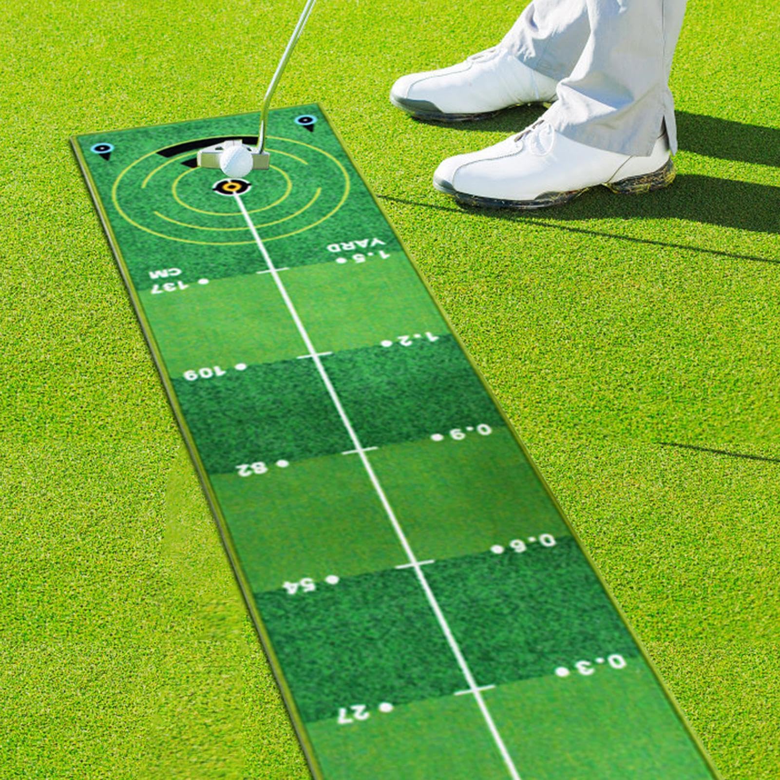 Putting Green para Práctica 49,8 cm x 2,38 m Base Antideslizante Ayuda de