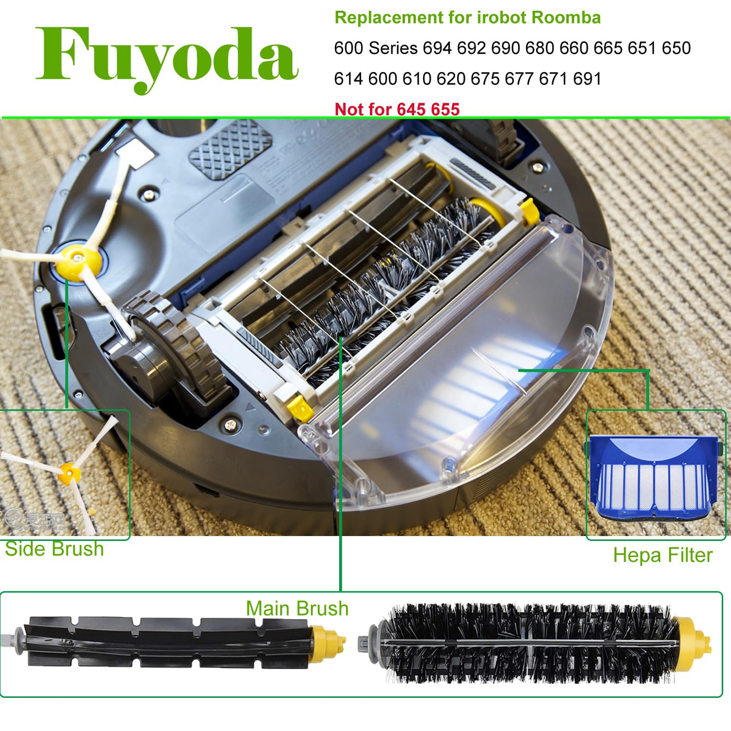 Amazon.co.jp: Fuyoda 交換用部品 アクセサリー iRobot ルンバ 600