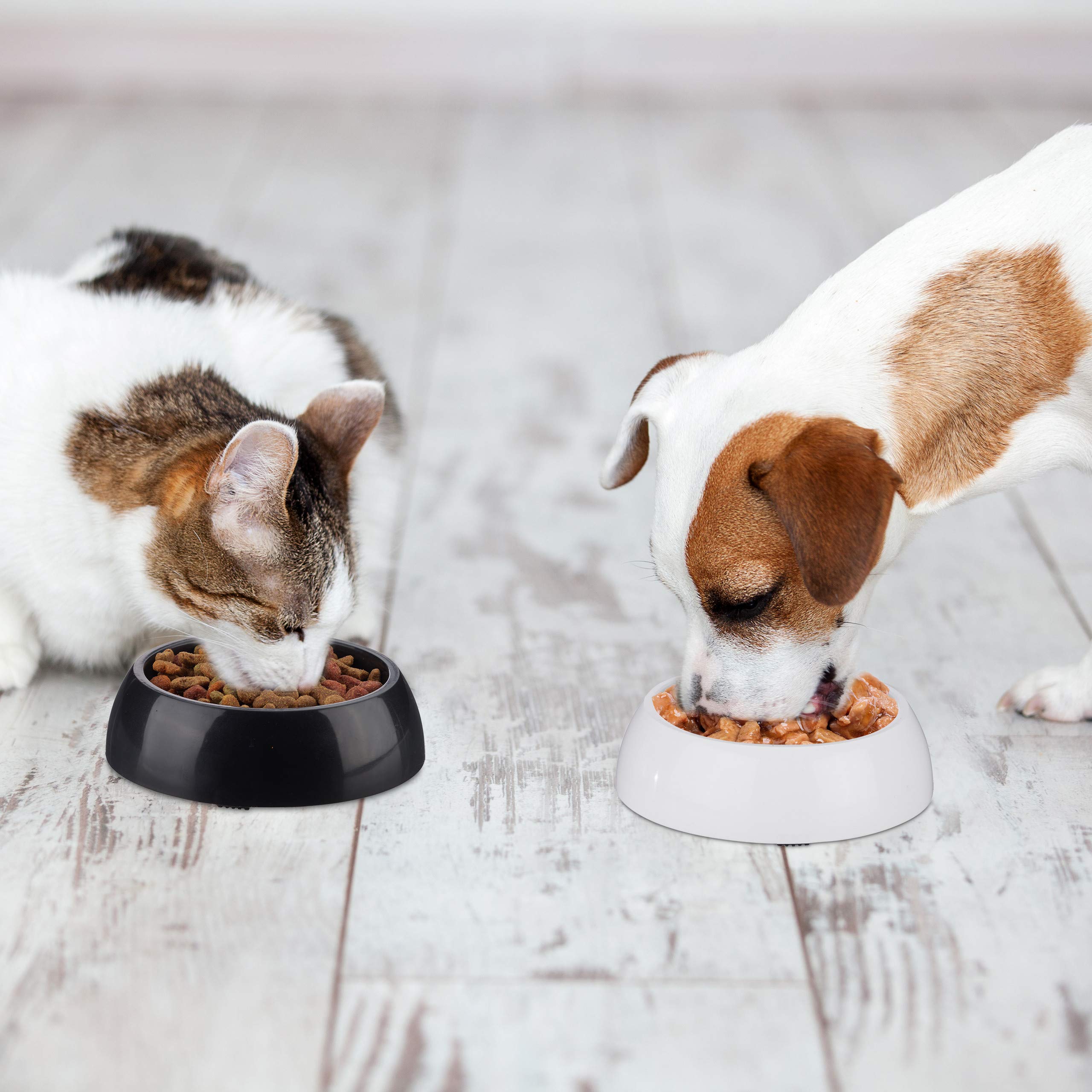 Relaxdays Ciotola Anti-Ingozzamento per Cani e Gatti, per Una Lenta Assunzione del Cibo, Lavabile in Lavastoviglie, Bianco