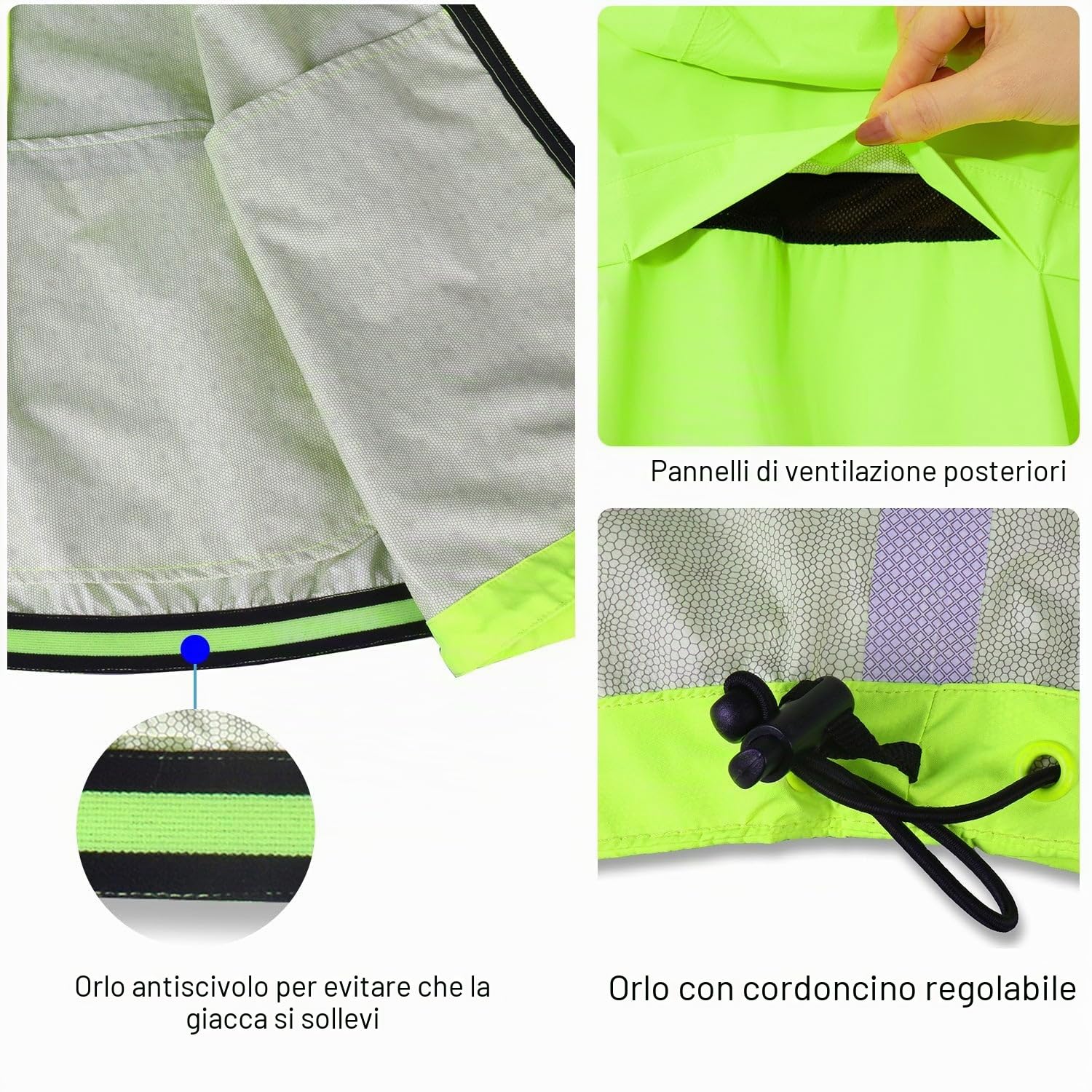 baleaf Giacca Ciclimo Uomo Impermeabile Antivento Leggero da Moto Trekking Running