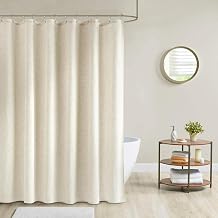 Jowels Cream Shower Curtains Beige Hotel Luxury Decor for Bathroom Waterproof Neutral Thick Cloth Shower Curtains