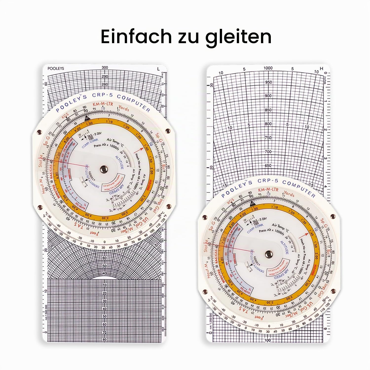CYA Großer E6B CRP-5 Flugcomputer aus Kunststoff, 25,4 cm, Upgrade für Luftfahrtpiloten, Flugcomputer, Taschenrechner, Standard-Flugtraining, Student