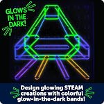 Learning Resources STEM Explorers Geo-Glow Art Kit - Glow in The Dark Toys, Kids Art Display, Homeschool, Fine Motor Skills, Critical Thinking for Kids