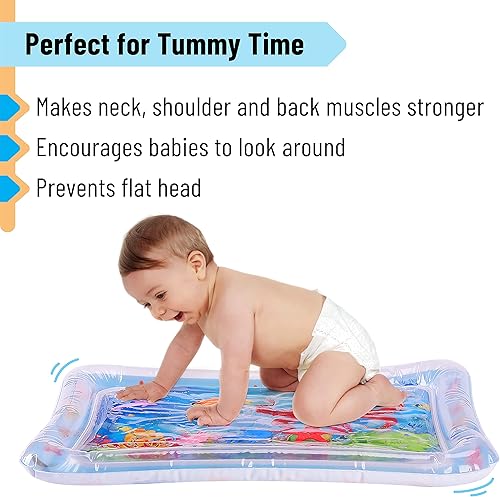 Miniatura 6 de Mr. Pen Colchoneta inflable para bebés, almohadilla de agua infantil, alfombrilla de bebé para jugar en el suelo
