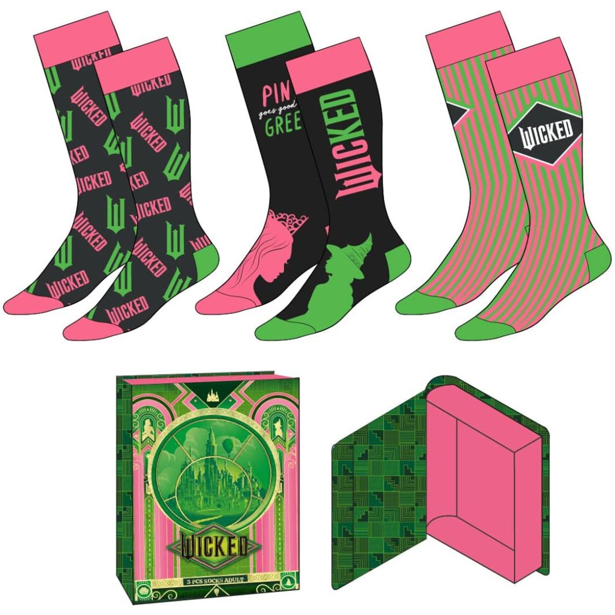 Wicked Pack of 3 Adults Socks for Everyday Wear and Gifts