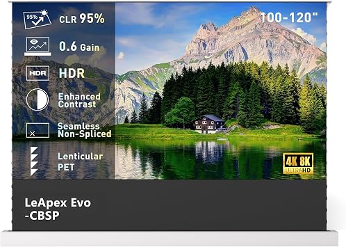 LeApex EVO 110" CBSP CLR Motorized Projector Screen for UST Projectors