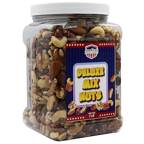 American Best Food Nueces mixtas de lujo crudas en tarro (2 libras)