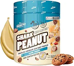Shark Pro Pasta de Amendoim Gourmet Sabor Cookies com Whey Protein Shark Peanut - 7,5g de Proteína - Zero Glúten, Zero Lactose, Zero Adição de Açúcares - Pote 600g