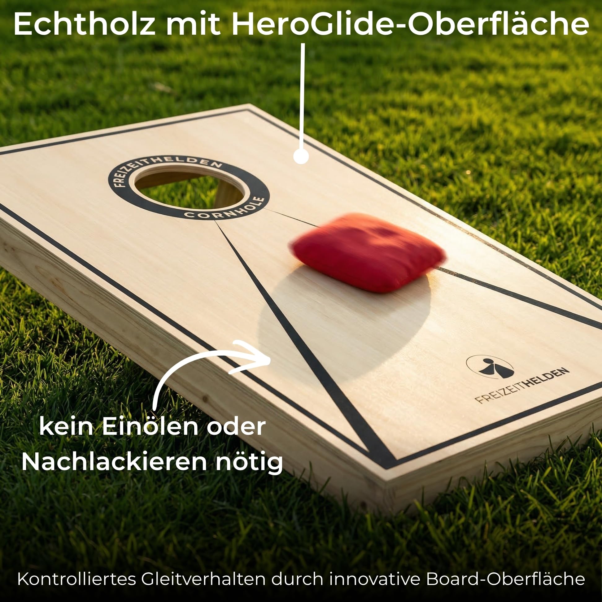 Cornhole Spiel Sackloch Outdoor - Premium Set Wurfspiel für Erwachsene & Kinder