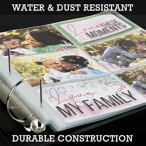 Miniatura 5 de Samsill Scrapbook - 6 páginas de repuesto de bolsillo de 12 x 12 pulgadas, paquete de 50, se adapta a carpetas de 3 anillos y álbumes de fotos de 12