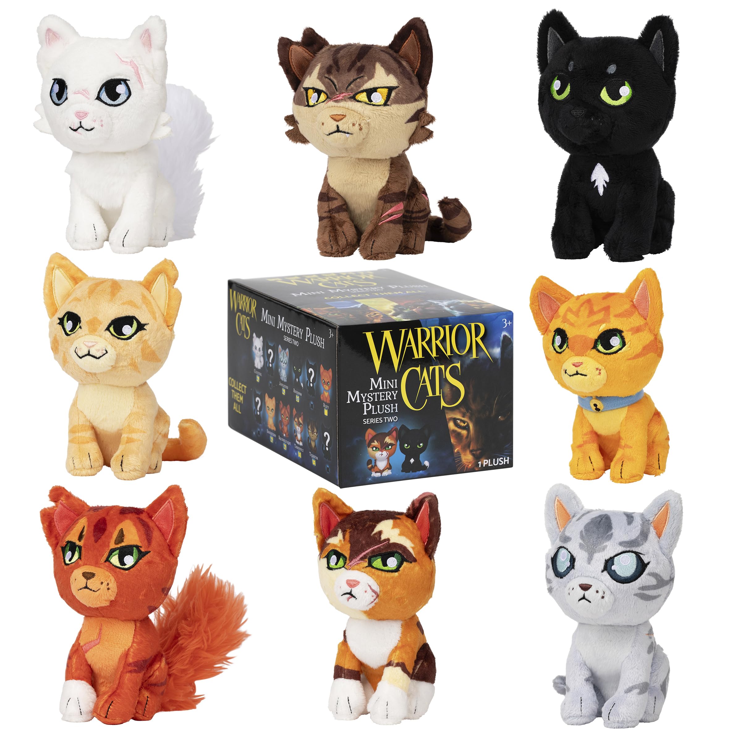Warriors Series 2 6" Mini Mystery Plush – Fierce Collectible Clan Cats – Soft & Cute Surprise Character