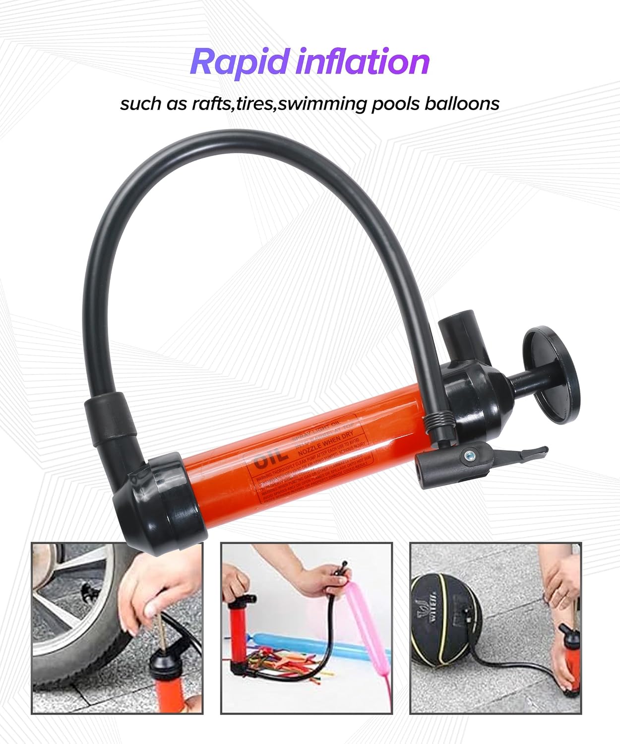 Fuel Transfer Pump,Car Accessories Multi-Use Oil Pump,Hand Pumps for Gas Oil and Liquids,Automotive Hand Fuel Pumps,Suitable for Most Car Tires,Bicycle Tires,Coolant Reservoirs,Lawn Mower