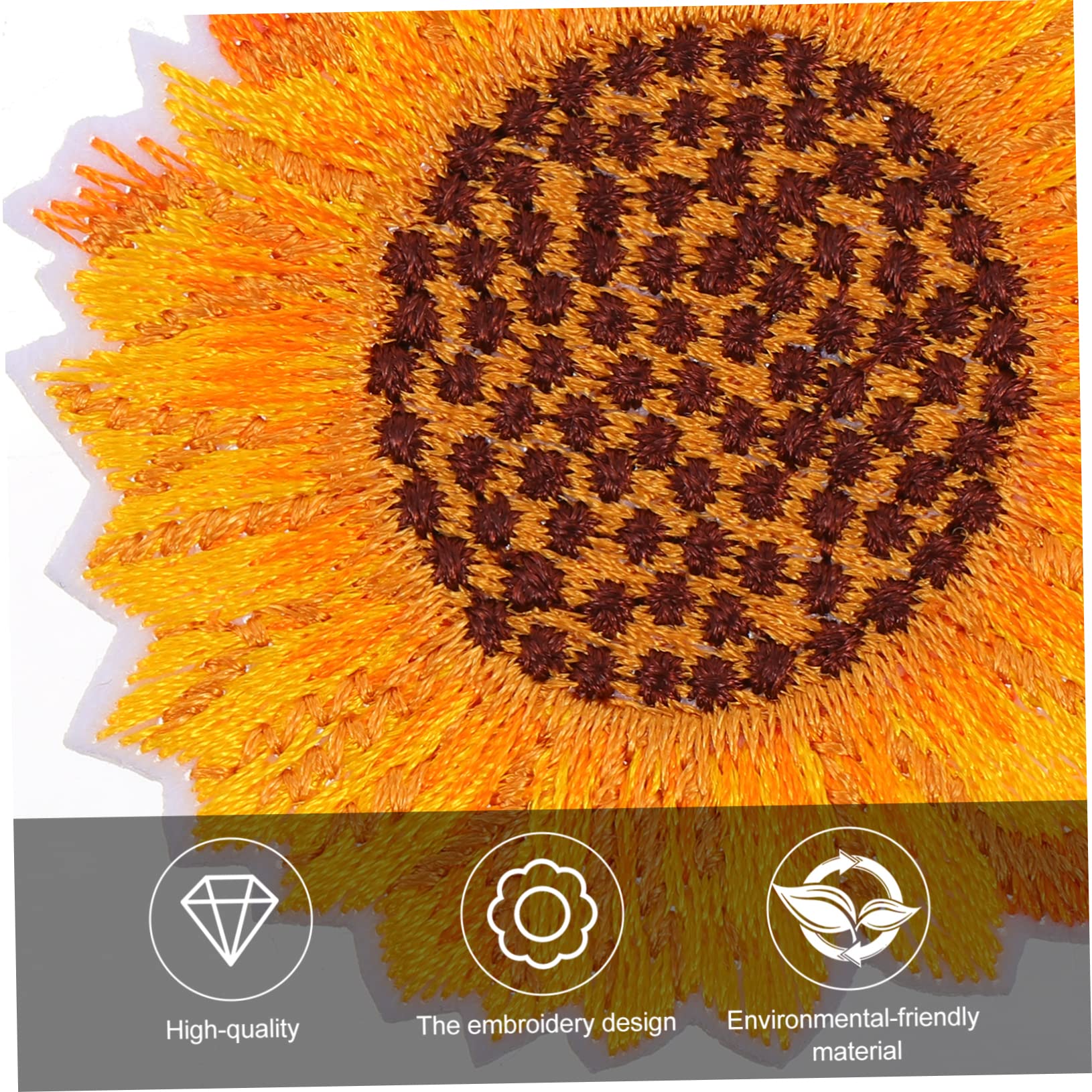 SHINEOFI 40pezzi Toppe Ricamate Termoadesive Eleganti Applique Forma Di Girasole Per Abbigliamento Jeans e Decorazioni Fai Te