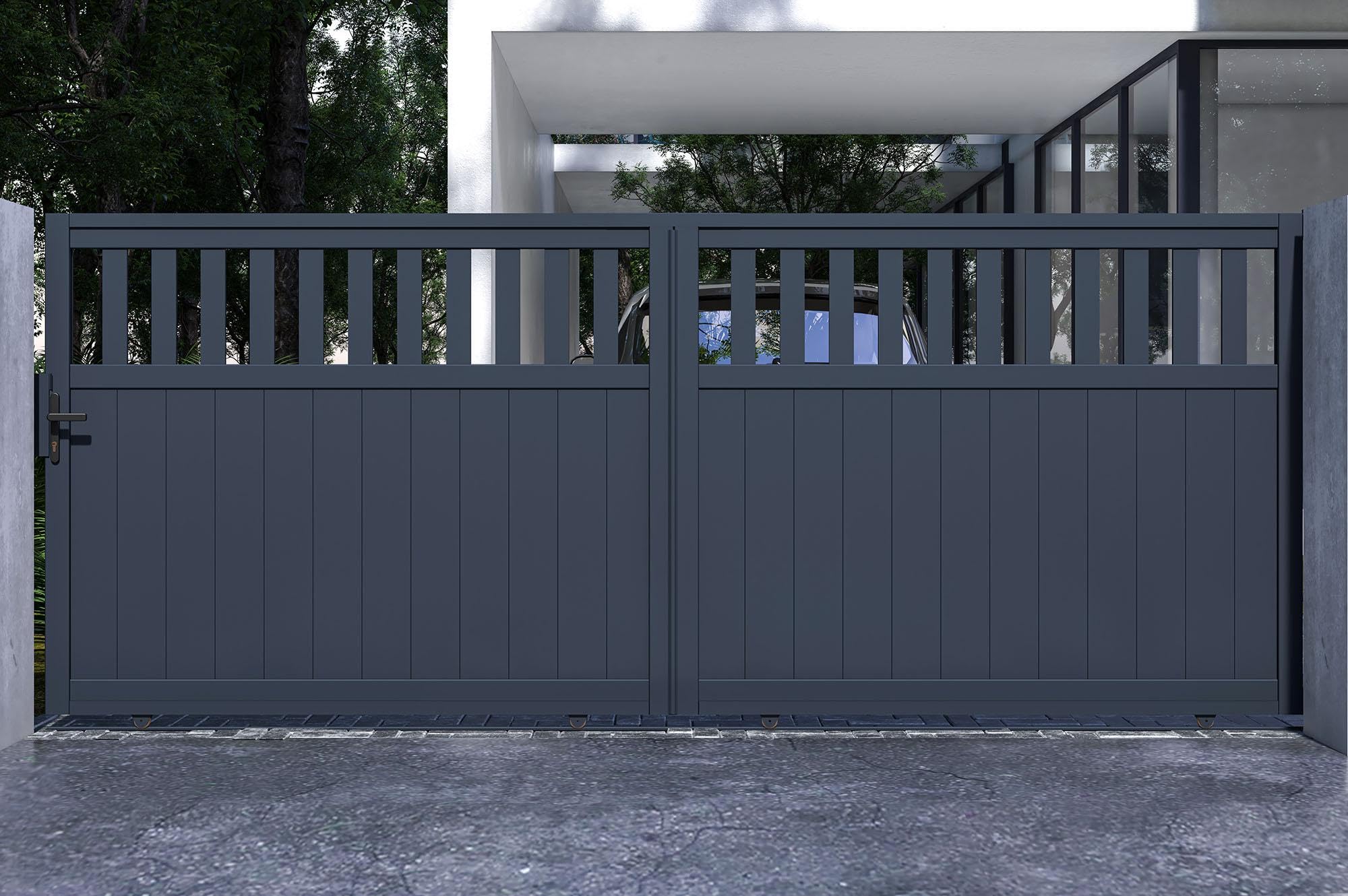 Casanoov Brama przesuwna 4m SANTIS H.160cm szare aluminium