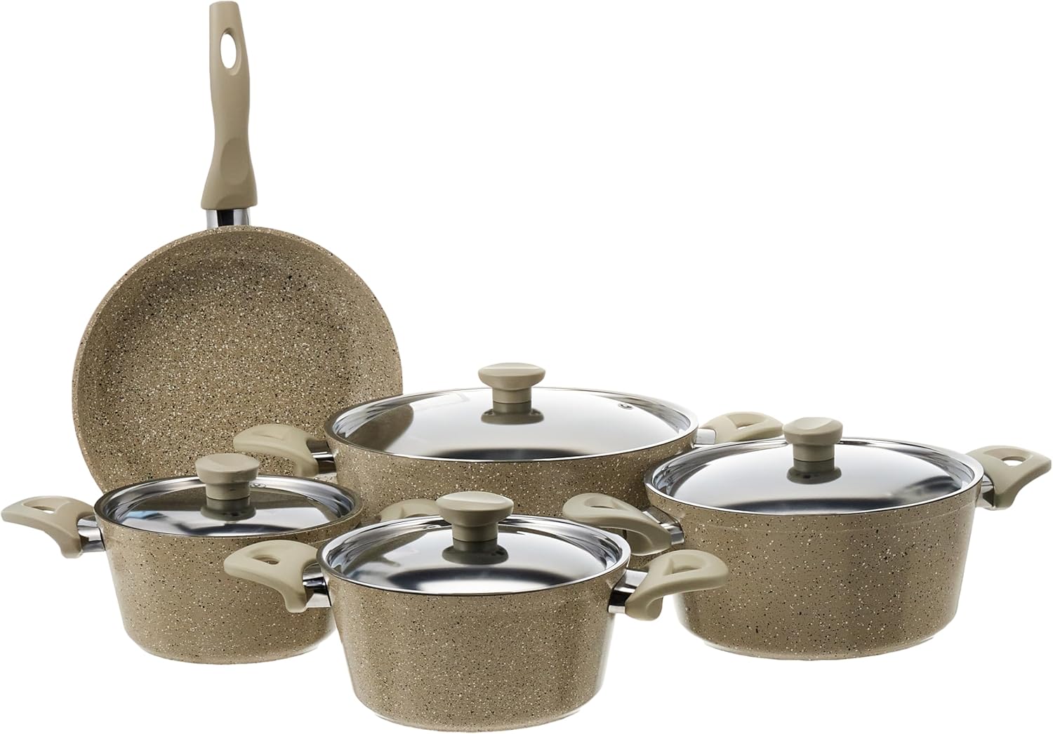 Top Chef Granite Cookware 9 Pieces set (pot18/20/24/28/frying pan26 ...