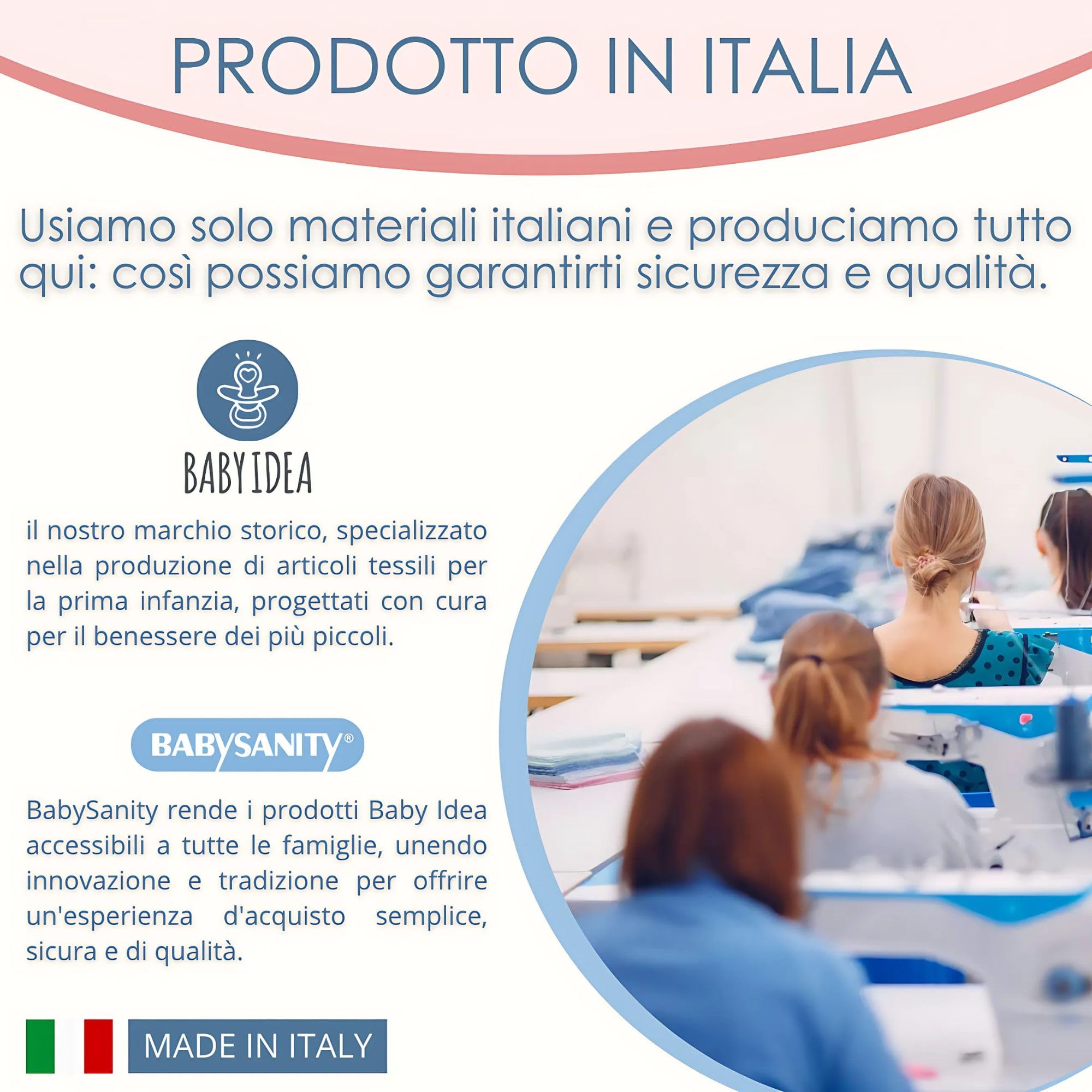 baby idea - Babysanity Cuscino Gravidanza per Dormire e Allattamento – Supporto per Neonato - Forma Ergonomica XXL - Federa Sfoderabile e Lavabile 100% Cotone – Made in Italy (Orsetto Azzurro)