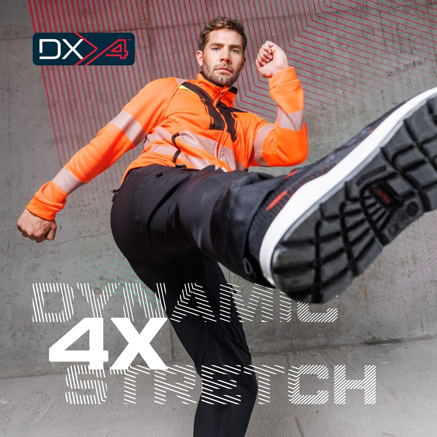 Portwest DX463 Men's DX4 Waterproof Rain Jacket Hooded with Pockets