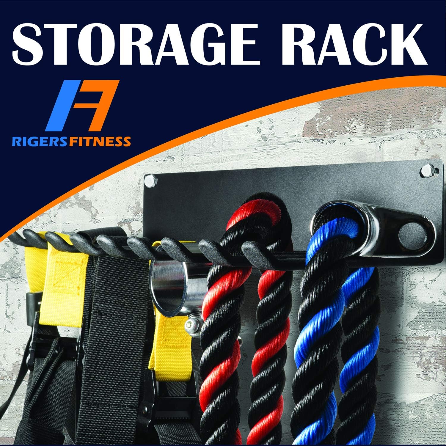 RIGERS FITNESS Multi-Purpose Gym Accessory Rack for Bands, Jump Ropes, Chains, Lifting Belts, Wall Mounting Hardware Included : Sports & Outdoors