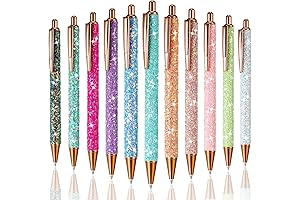 Fancy Pens for Women, 11-Piece Glitter Gel Retractable Set