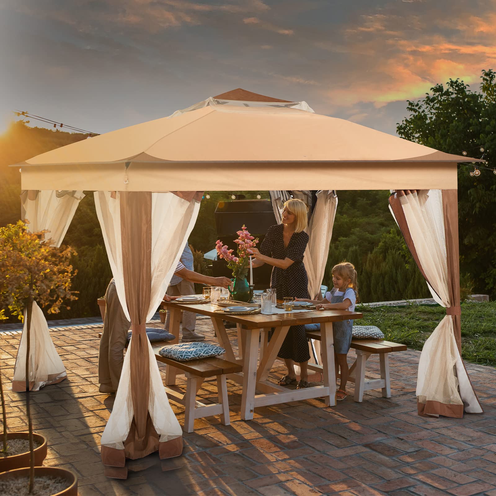 Buy UDPATIO Pop Up Gazebo 11'x11' Patio Instant Gazebo Tent with