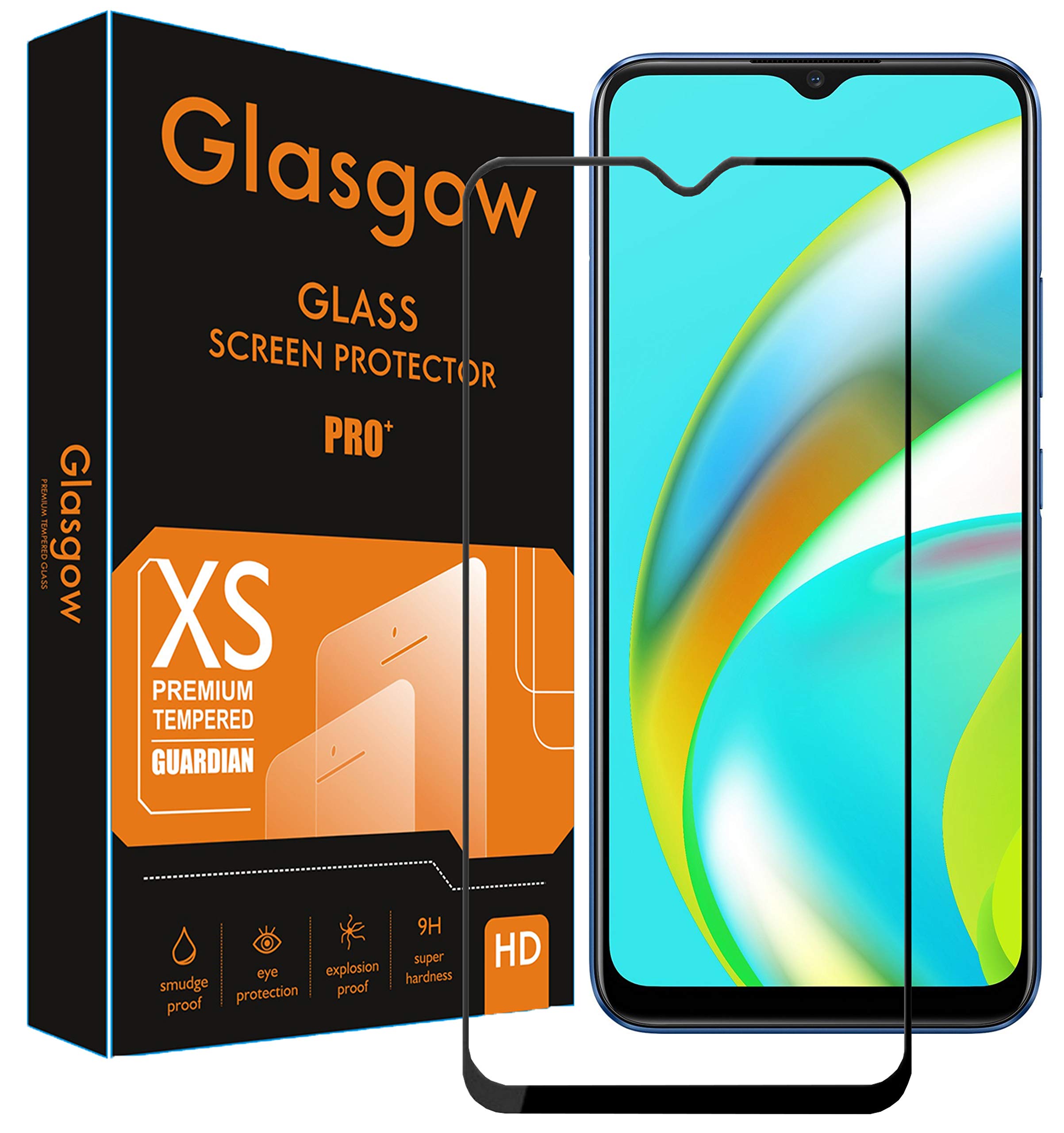 Glasgow |For Realme Narzo 50i Prime | Tempered Glass Screen Protector Guard | Full Glue Curved Tempered Glass | Bubble Free Installation | Gorilla - Black (B0BGBC9BXM) Amazon Price History, Amazon Price Tracker