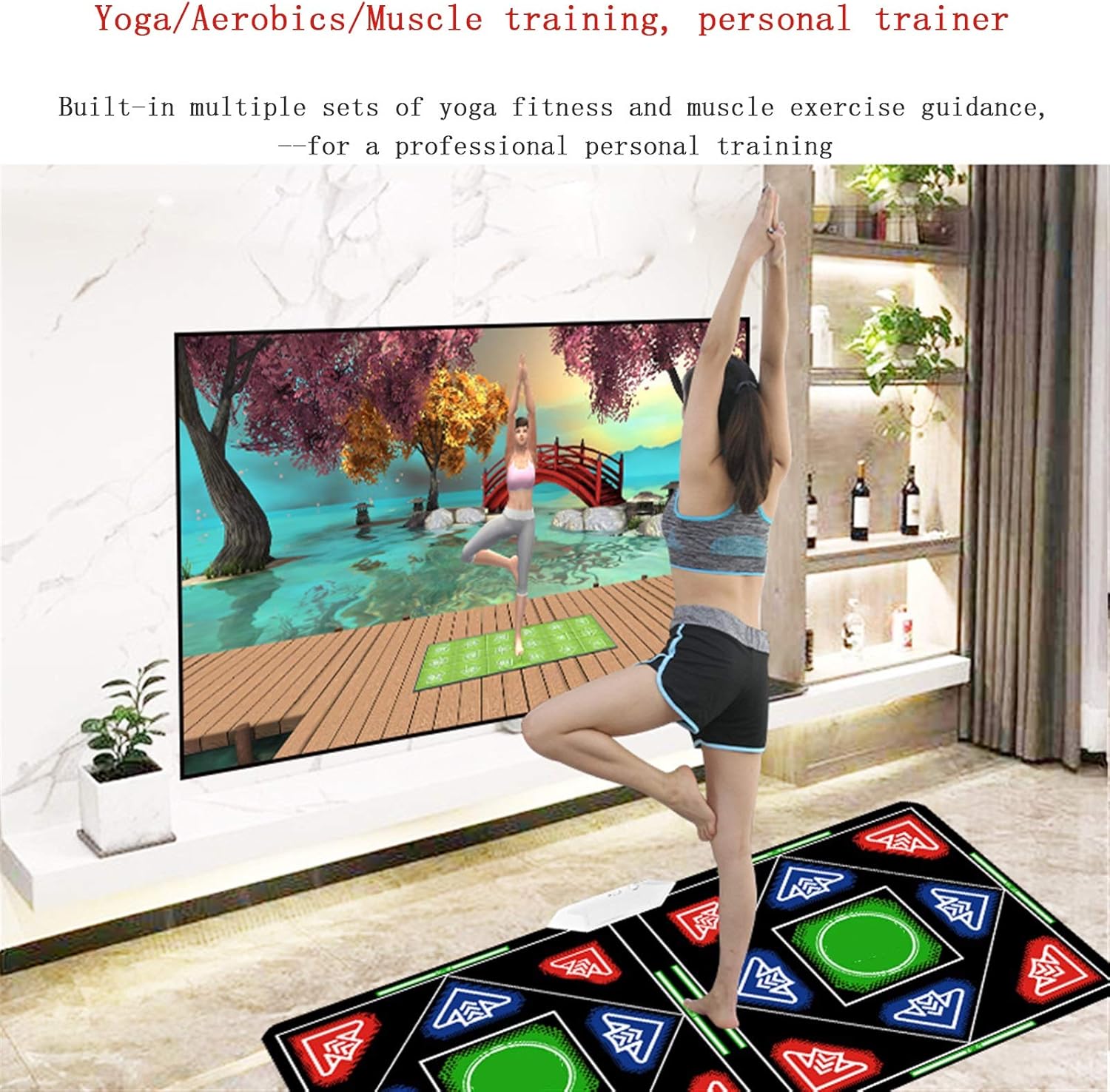 Step Dance mat Dancing Blanket Home TV Computer Dual-use Weight Loss Somatosensory Dancing Machine, Dance Mat Pad Pads Dancer Step Pads (Color : Noble Purple)