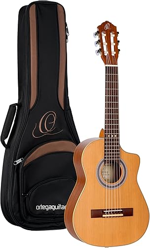 Requinto Series Pro - Guitarra acústica eléctrica de nailon con bolsa