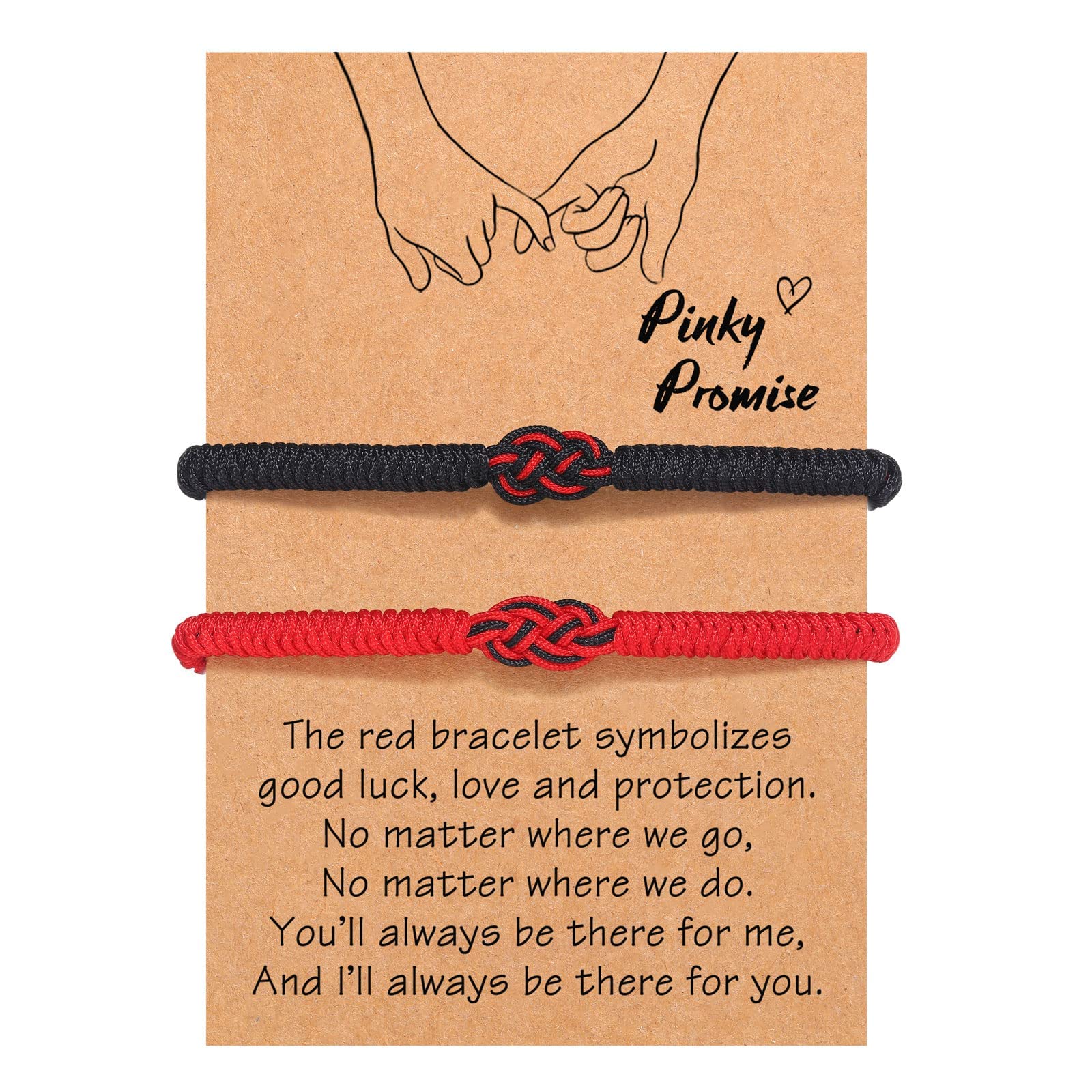 Red String Bracelets Protection Adjustable Good Luck Knot Bracelet for Couples Friends Family Women Men Girls Boys Attraction Bracelets for Lover Best Friend Boyfriend Girlfriend Anniversary