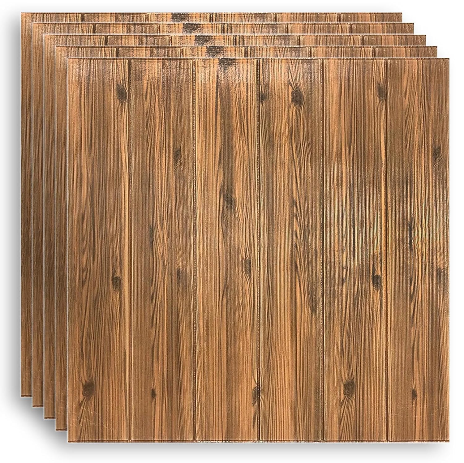 3D Self-Adhesive Waterproof Wall Panel – 70x70 cm Dark Wooden Foam Sheet with Realistic Wooden Texture – Peel & Stick Wall Sticker for Home, Office 25 Psc Foam Sheet (Approx 131.75 Sq. Ft)-image-49