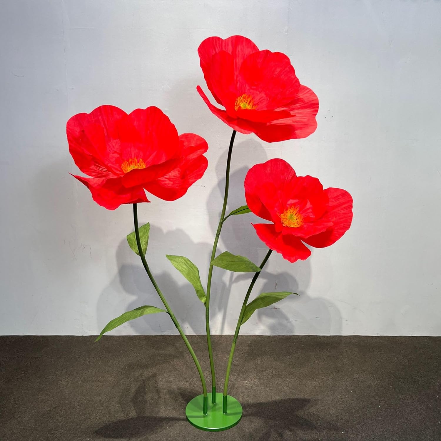 Giant Artificial Flowers,Large Paper Flower,Adjustable Waterproof Fake Artificial Flower Decoracion Set for Wedding,Hotel,Office,Window Display and Home Farmhouse Decor (Purple)