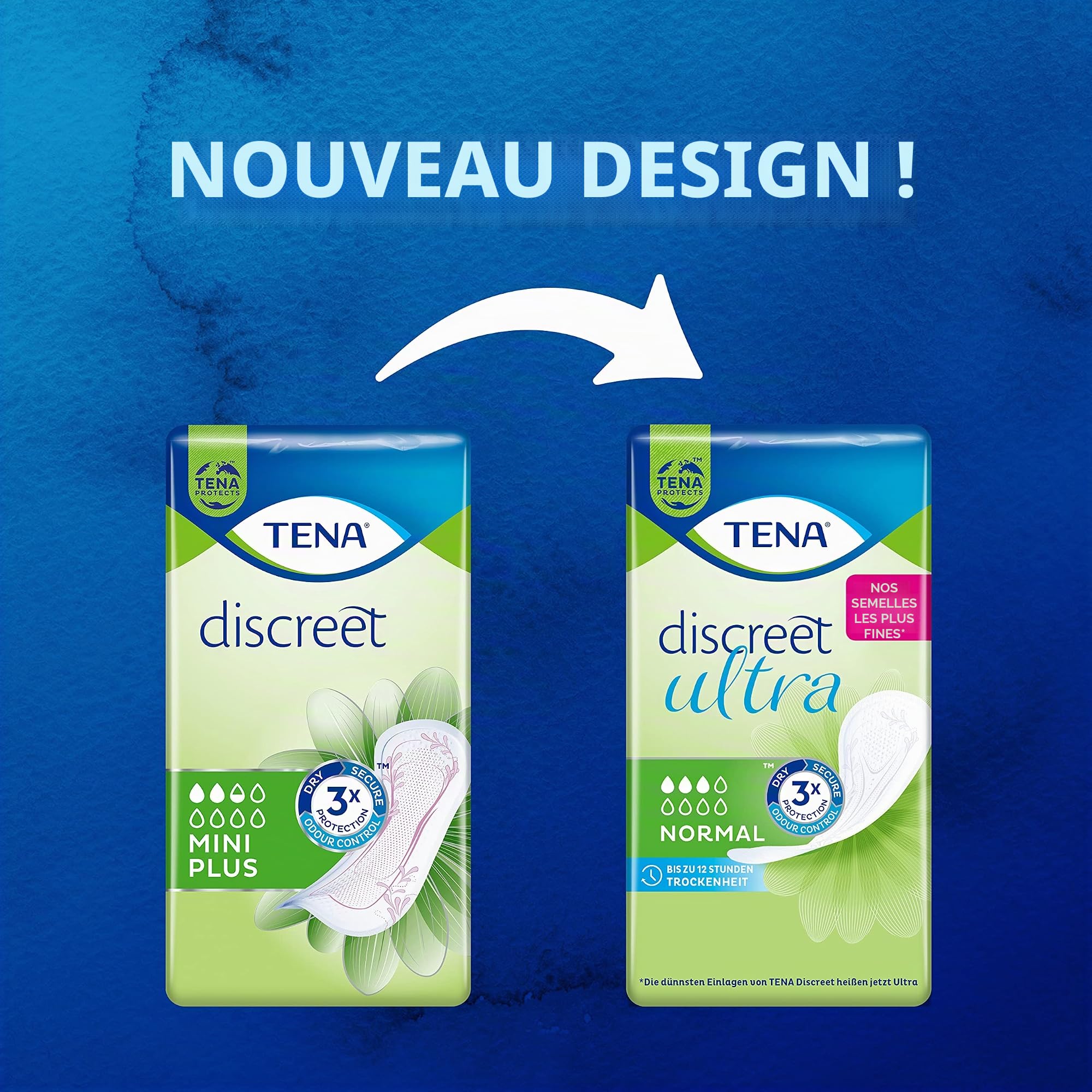 Serviettes TENA Discreet Ultra x128