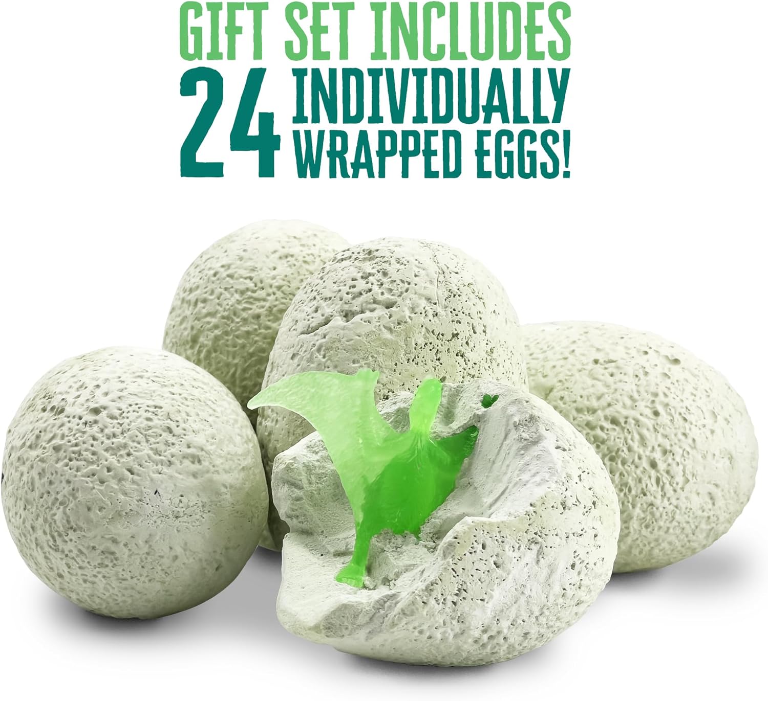 Thames & Kosmos I Dig It! Glow-in-The-Dark Dinosaur Egg Excavation Gift Set | 24 Excavation Kits w/Dino Figures | Party Favors, Stocking Stuffers, Easter Baskets | Collect 8 Unique Glowing Dinos