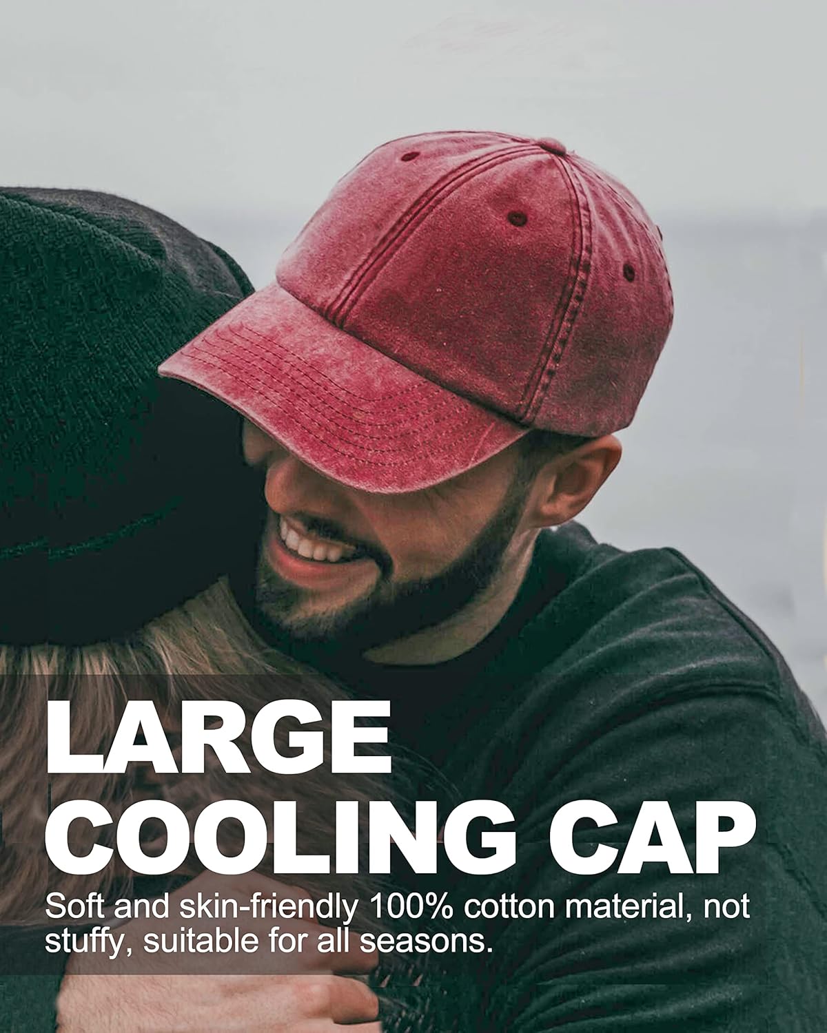 XXL Baseball Cap For Big Heads, Soft Crown Washed Dad Hat, Oversized Denim Cap For Men Women Golf, Travel, Daily Wear - Image 6