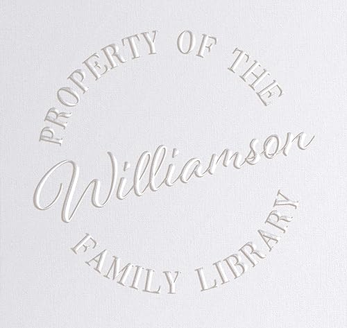 Miniatura 6 de Sello estampador para libro de biblioteca, personalizable, 1 5/8 pulgadas (4.13 cm), Libro abierto