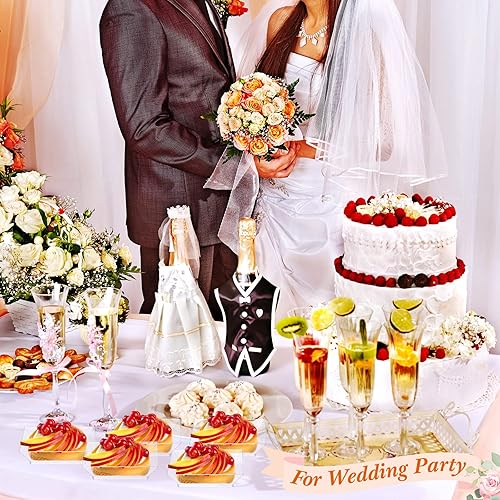 Miniatura 6 de Gandeer 200 platos de postre cuadrados de 2.5 x 2.5 pulgadas, platos desechables pequeños de plástico transparente para postres ensaladas,