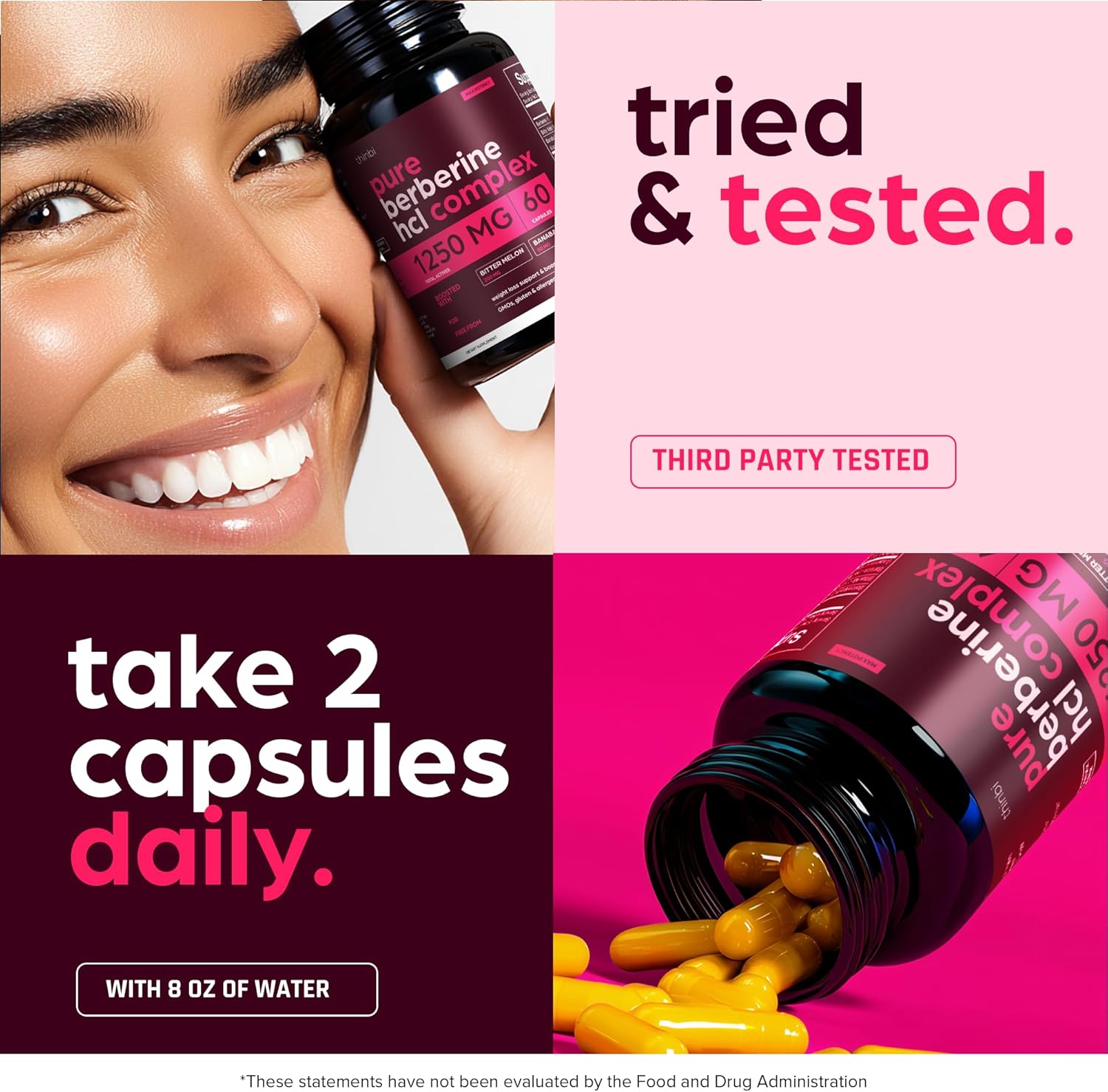 Berberine Supplement 1250Mg Potent Botanical Capsules For We...